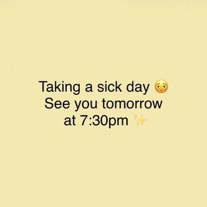 Sick Day Announcement Graphic